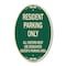Signmission Parking Sign Resident Parking Only All Visito, 12 In X 18 In Architectural, Heavy Gauge Aluminum A-OV-G-1218-23357 - alternate 1