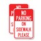 Signmission No Parking - on Sidewalk Please, 18'' X 24'' 2 Signs, Heavy Gauge Aluminum, 2PK A-1824-2PACK-23802 - alternate 1