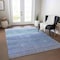 Homeroots 5' X 8' Blue Teal Blue And Sky Blue Abstract Washable Indoor Outdoor Area Rug 618137 - alternate 9