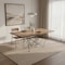 Homeroots Light Brown And Black Solid Wood And Metal Dining Table 283195 - alternate 8