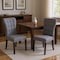 Homeroots Set of Two Gray and Brown Fabric And Wood Dining Side Chairs 554614 - alternate 1