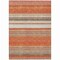 Homeroots 9' X 12' Coral Ivory And Gray Striped Washable Indoor Outdoor Area Rug 614807 - alternate 9