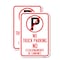 Signmission Bilingual No Parking Sign No Truck Parking, No Estacion, 12'' X 18'', Heavy Gauge Aluminum, 2PK A-1218-2PACK-24305 - alternate 1