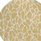 Homeroots 8' Gold And Ivory Round Geometric Washable Indoor Outdoor Area Rug 599282 - alternate 7