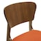 Armen Living Kalia Wood Dining Chair in Walnut Finish with Orange Fabric - Set of 2 LCKACHWAOR - alternate 8