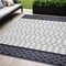 Homeroots 5' X 8' Gray Geometric Indoor Outdoor Area Rug 555588 - alternate 1
