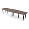 Skutchi Designs 18ft Conference Table With Power Unit | 18 Person Modular Hexagon Meeting Table | Harmony Series HAR-HEX.IR-48X216-T.BK-H3041-NA - alternate 1