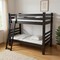 Homeroots Black Twin Over Twin Solid Wood Bunk Bed 548173 - alternate 4
