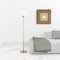 Homeroots 69" Brass Novelty Floor Lamp With White Frosted Glass Globe Shade 523507 - alternate 9