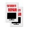 Signmission Flat Screen Tv Repair, A-Frame & 2 Decals Installed, Heavy-Duty Plastic Frame SBHD-D-2436-Flat Screen Tv Repair - alternate 5