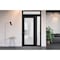 Vdomdoors Front Exterior Prehung FiberGlass Door Frosted Glass / Manux 8102 Matte Black / Sidelight and Trans MANUX8102EXD-BLK-W30+12 x H80+14-LH - alternate 4