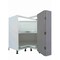 Cambridge Radiance 36inW x 24inD x34.50inH Ready to Assemble Slab Corner Lazy Susan Kitchen Cabinet Matte Grey SA-BLZ36-MG-KIT - alternate 10