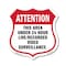 Signmission 24 Hour Surveillance Shield Sign Attenti, 18 Inch X 18 Inch, Plastic Sign SHI-P-18-352 - alternate 1