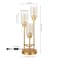 Jonathan Y Axel 20.5" 3-Light Modern Contemporary Metal/Seeded Glass Cluster LED Table Lamp, Gold Painting JYL3084B - alternate 8