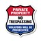 Signmission Private Property Shield Sign No Trespass, 6 Inch X 6 Inch, Plastic Sign SHI-P-6-453 - alternate 1