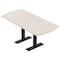 Skutchi Designs 6 Person Conference Table With Power Unit | 6' Arc Rectangle Table | Harmony Series HAR-AREC-36X72-T.BK-K458-NA - alternate 1