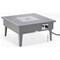 Leisuremod Walbrooke Outdoor Patio Aluminum Square Fire Pit Side Table with Lid and Fire Glass, Grey WGR-27-GL - alternate 9