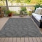 Homeroots 9' X 12' Black And Ivory Geometric Washable Indoor Outdoor Area Rug 602345 - alternate 8