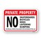 Signmission Private No Skateboards Bikes Dogs Loitering Dumpin Aluminum, 18" H, A-1824-24852 A-1824-24852 - alternate 1