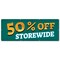 Signmission 50% Off Storewide, 36 Inch, Banner B-96-30334 - alternate 1