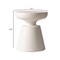 Leisuremod Isle 17 in Round Fiberstone Bowl Side Table, Pedestal Base, Fully Assembled IST17CR - alternate 8