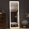 Simple Deluxe 64'x21' Full Length Mirror with LED Lights, Hanging Mounted Mirror, Aluminum Frame Mirror with Dimm 3A88MIROFY2164NWHT - alternate 1
