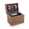 Picnic Time Family Of Brands Napa Wine & Cheese Picnic Basket, Adeline Collection - Deep Purple with Coral Pattern 215-19-320-000-0 - alternate 5