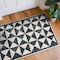 World Rug Gallery Geometric Diamond Washable Non Slip Area Rug 2 ft x 4 ft Cream WR74CREAM2X4 - alternate 1