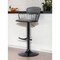 Homeroots Gray and Black Faux Leather with Metal Swivel Low Back Adjustable Height Bar Chair 534446 - alternate 1