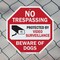 Signmission No Trespassing Protected by Video S, 6 inch X 6 inch, Plastic Sign, 2PK OC-P-2PACK-6-92 - alternate 6