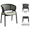 Leisuremod Ervilla Dining Armchair in Black Steel Frame with Black Wicker Back and Grey Seat ECBL-20BL-GR - alternate 10