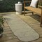 Jonathan Y Margot Modern Geometric Arch Stripe Beige/Brown 2 ft. x 8 ft. Indoor/Outdoor Shaped Runner Rug SHP201A-28 - alternate 1