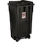 Rubbermaid 50 Gal. Black Wheeled Trash Can with Lid FG285100BLA - alternate 6