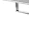 Homeroots 47" Light Gray And Silver Metallic Stainless Steel Coffee Table With Two Drawers 543869 - alternate 8