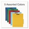 Pendaflex Pressboard Top Tab Folders, 2/5-Cut Tab, Exp 2.5", 2 Dividers, 6 Fasteners, Letter, Assorted, 10PK 24025 - alternate 5