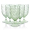 Martha Stewart 6 Piece 14.2 Ounce Clear Glass Hobnail Goblet Drinkware Set in Green 120571.01 - alternate 6