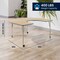 Flash Furniture Commercial Adjustable Height Horseshoe Activity Table - Locking Casters-LT NAT XU-A6066-HRSE-LTNAT-T-A-CAS-GG - alternate 9