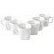 Our Table Simply White Fine Ceramic 6 Piece Square Cup and Saucer Set in White 133052.02 - alternate 6
