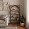 Homeroots 47" Brown Arched Solid Wood Five Tier Bookcase 611033 - alternate 9