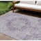 Homeroots 9' X 12' Purple Floral Medallion Washable Indoor Outdoor Area Rug 607924 - alternate 1