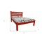 Homeroots Red Solid Wood Twin Bed Frame 546743 - alternate 7