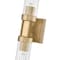 Z-Lite Beau 2 Light Wall Sconce, Rubbed Brass/Clear Ribbed, 4.5 In W 740-2W-RB - alternate 6