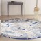 Homeroots 8' Blue And Gray Round Floral Indoor Outdoor Area Rug 546667 - alternate 8