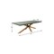 Homeroots 95" Gray and Natural Faux Concrete and Solid Wood Cross Leg Base Dining Table 623360 - alternate 7