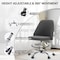 Yssoa Simple Deluxe Armless Office Desk Chair, Modern Cute Swivel Vanity Chair Comfy Home Office Chairs w 3A88HKCHAIROFFICEDGY01 - alternate 6