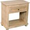 Homeroots 28" Beige Solid Wood Distressed One Drawer Nightstand 555412 - alternate 5