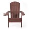 Homeroots 35" Brick Red Heavy Duty Plastic Adirondack Chair 530695 - alternate 7