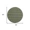 Homeroots 8' Green Round Geometric Indoor Outdoor Area Rug 572835 - alternate 9