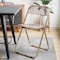 Leisuremod Lawrence Acrylic Folding Chair with Gold Metal Frame, Rose Pink LFG19PK - alternate 9