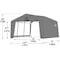 Shelterlogic Shed-in-a-Box 12 x 12 x 9 ft Grey 70443 - alternate 14